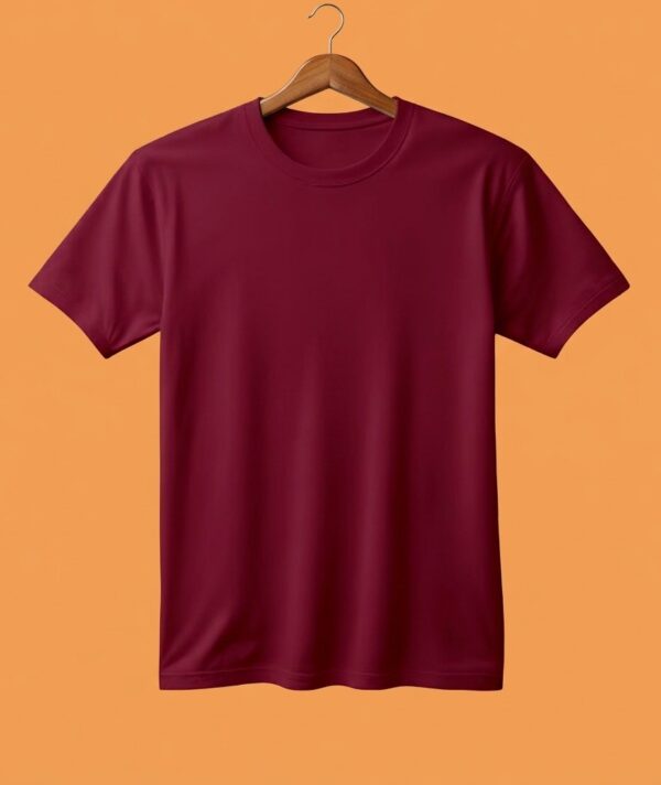 Women's  Round Neck(100% Cotton Single Jersey) - Maroon