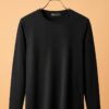 Round Neck Full Sleeve (100% Cotton Single Jersey)- Black