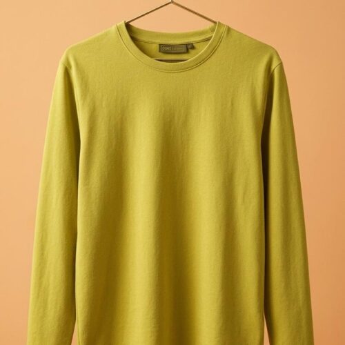 WhatsApp Image 2026-04-02 at 11.00.09 AM Round Neck Full Sleeve(100% Cotton Single Jersey) - Lemon Yellow