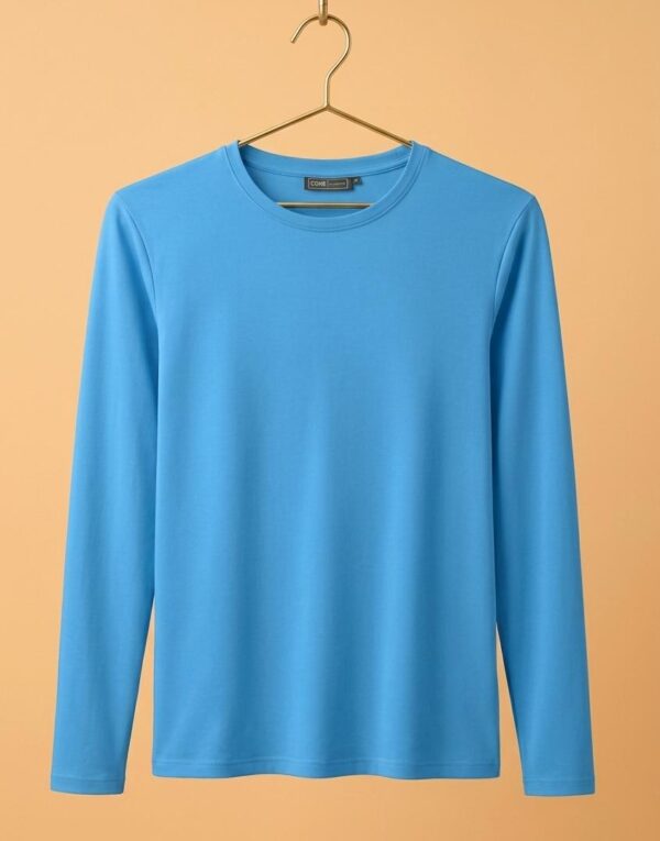 WhatsApp Image 2026-04-02 at 11.00.31 AM Round Neck Full Sleeve (100% Cotton Single Jersey)- Sky Blue