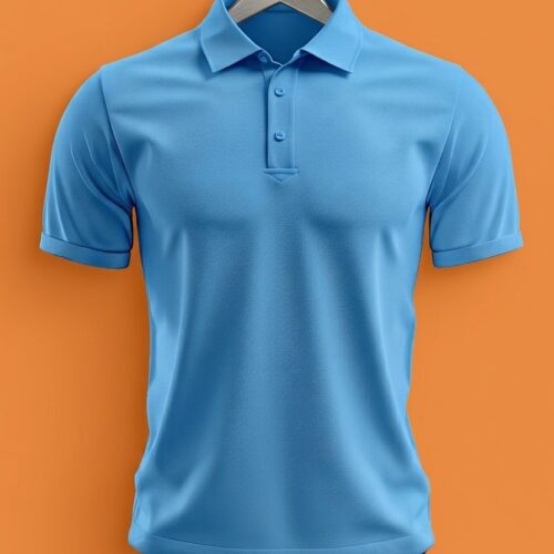 WhatsApp Image 2026-04-03 at 12.38.40 PM (4) Men's Polo (100% Cotton Airtex) 220 GSM - Sky Blue