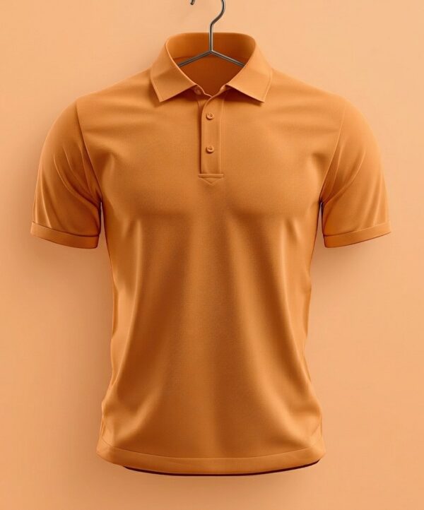 WhatsApp Image 2026-04-03 at 12.41.24 PM Men's Polo (100% Cotton Airtex) 220 GSM - Lite Orange