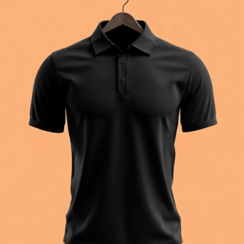Men's Polo (100% Cotton Airtex) 220 GSM - Black