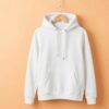 Men's Hoodie(100% Cotton Fleece)  - White