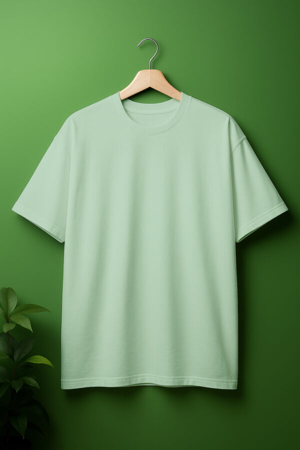 Drop Shoulder(100% Cotton Single Jersey) - Pista Green