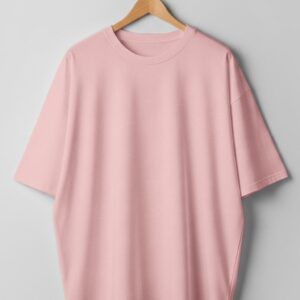 Drop Shoulder(100% Cotton Single Jersey) - Baby Pink