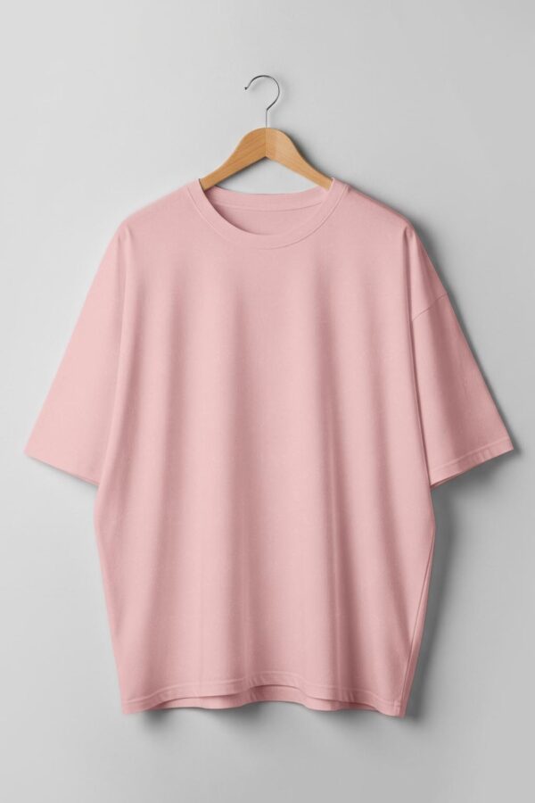 Drop Shoulder(100% Cotton Single Jersey) - Baby Pink