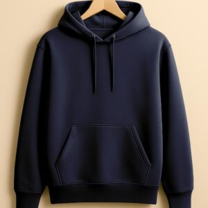 Men’s Hoodie(100% Cotton Fleece) – Navy