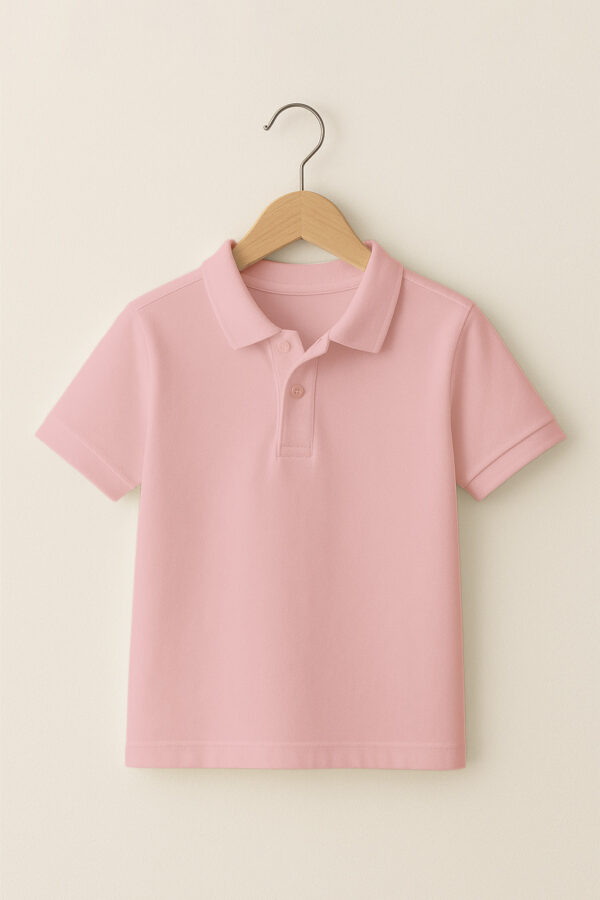Kids  Polo (Mars Fabric)  Baby Pink
