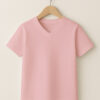Kid – V Neck(OE Single Jersey) –  Baby pink