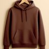 Men’s Hoodie(100% Cotton Fleece) – Brown