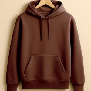Men’s Hoodie(100% Cotton Fleece) – Brown