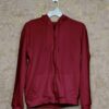 Hoodie With Zip (100% Cotton Fleece) - Maroon