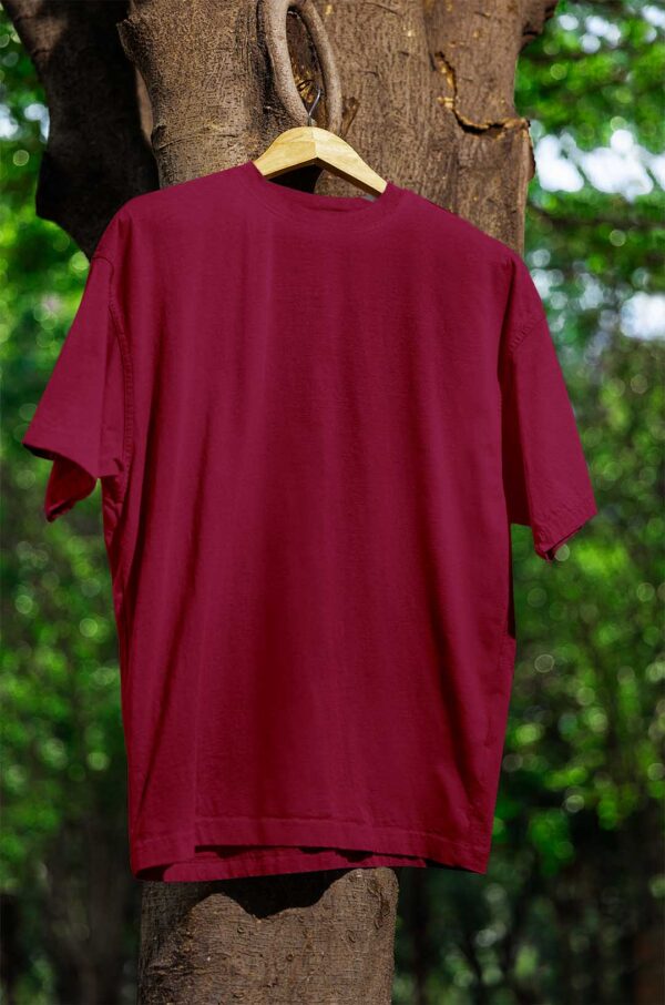 Round Neck(100% Cotton Single Jersey) - Maroon