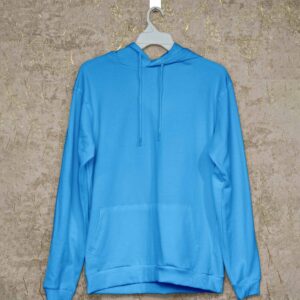 Men’s Hoodie(100% Cotton Fleece) – Sky Blue