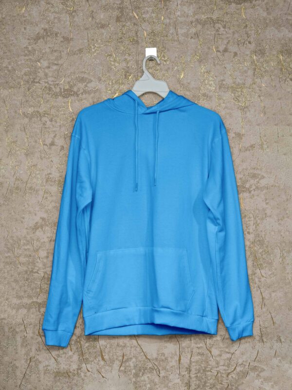 Men’s Hoodie(100% Cotton Fleece) – Sky Blue