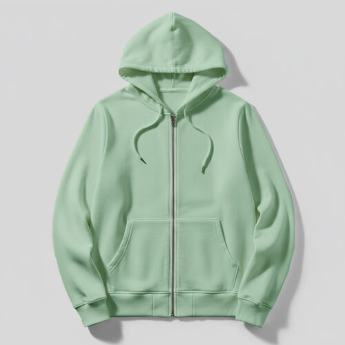 Kids Hoodie with Zip – Pastle Mint