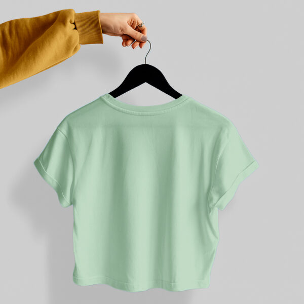 Crop Tees – (100% Cotton French Terry) - Pastle Mint