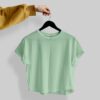 Crop Tees – (100% Cotton French Terry) - Pastle Mint