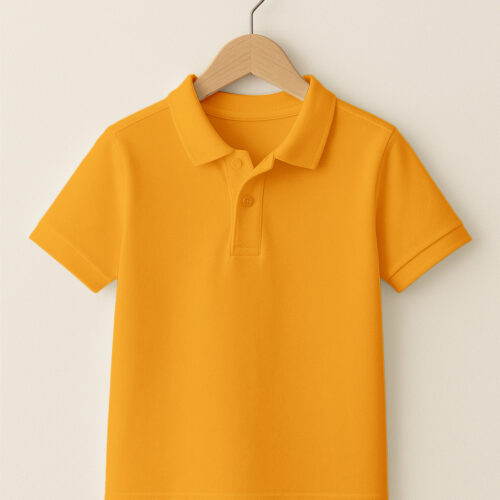 Kids Polo (100% Cotton Airtex) – Orange