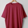Drop Shoulder(100% Cotton Single Jersey) - Maroon