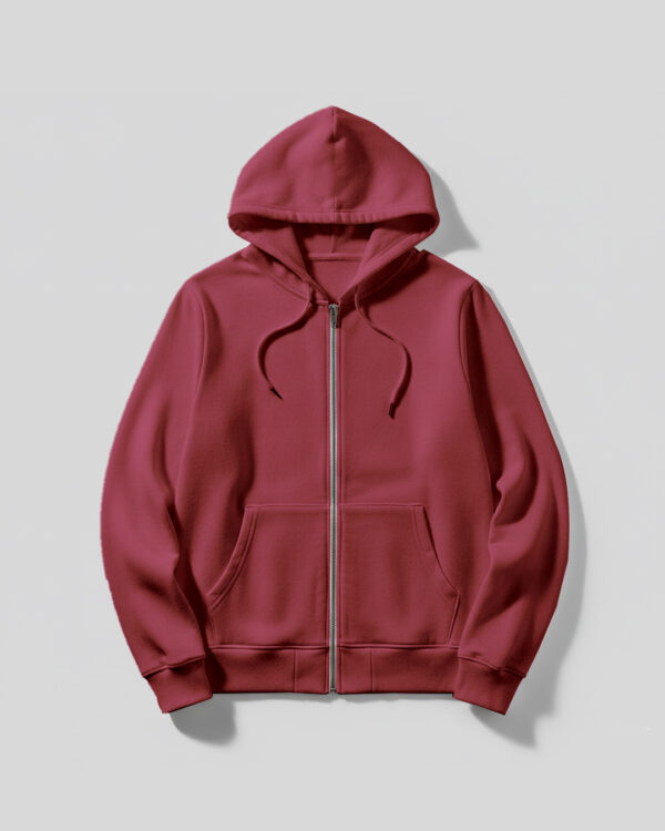 Kids Hoodie with Zip – Maroon
