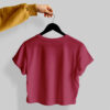 Crop Tees – (100% Cotton French Terry) - Maroon
