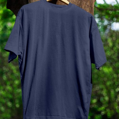 Round Neck(100% Cotton Single Jersey) - Navy