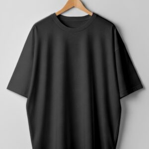 Drop Shoulder(100% Cotton Single Jersey) - Black