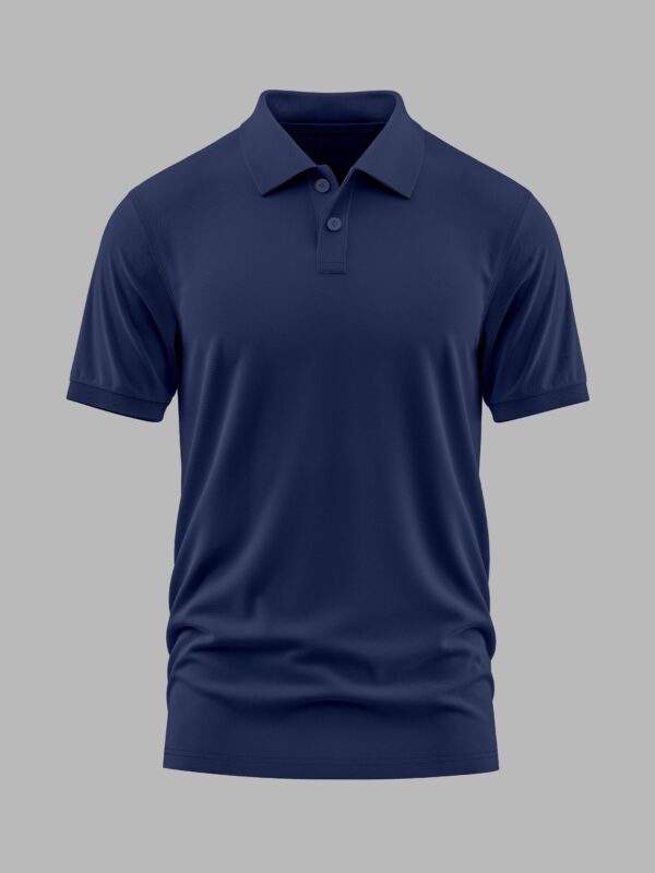 Women’s Polo T-Shirts  (100% Cotton Airtex)  - Navy