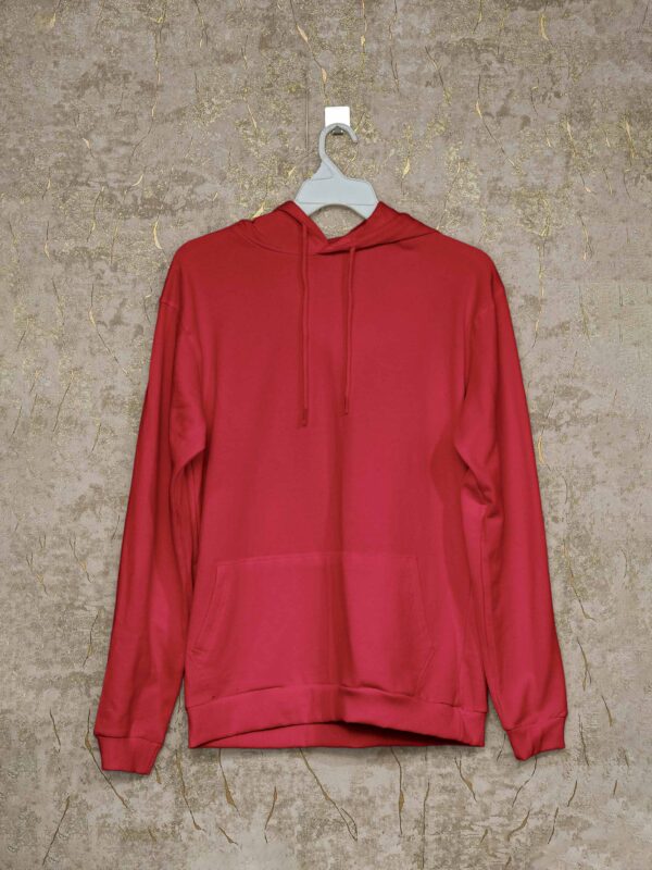 Men’s Hoodie(100% Cotton Fleece) – Red