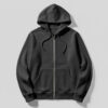 Hoodie With Zip (OE Fleece) - Black