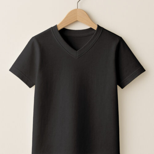 Kid – V Neck – Black