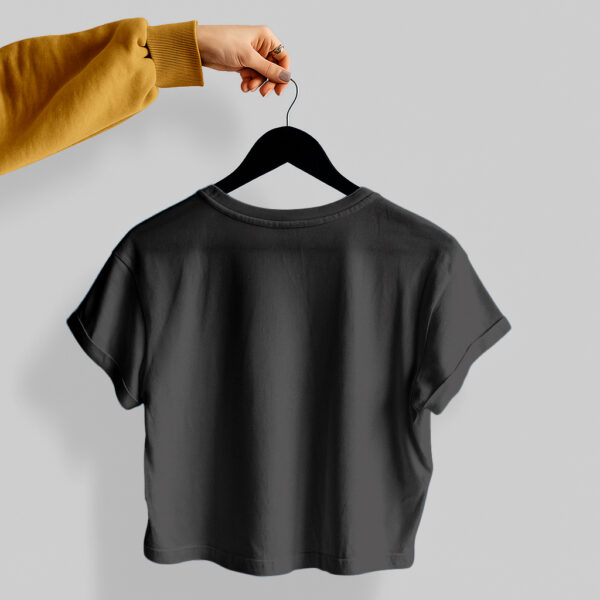 Crop Tees (100% Cotton Fleece) – Black