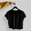 Crop Tees (100% Cotton Fleece) – Black