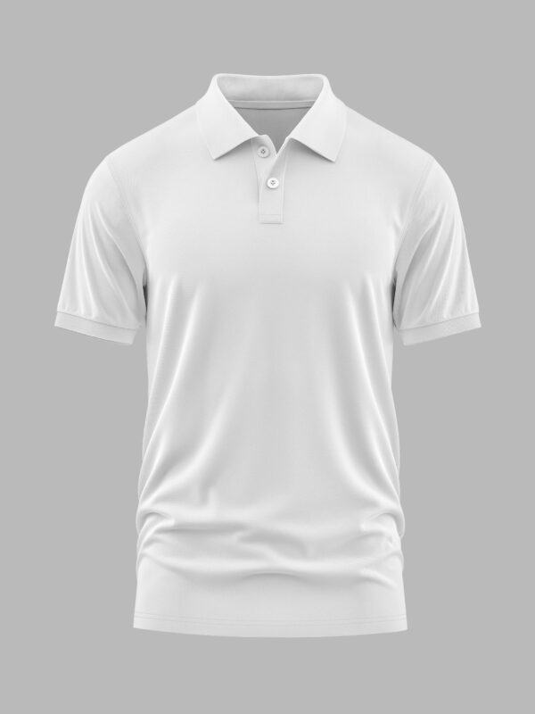 Women’s Polo T-Shirts(100% Cotton Airtex) - WHITE