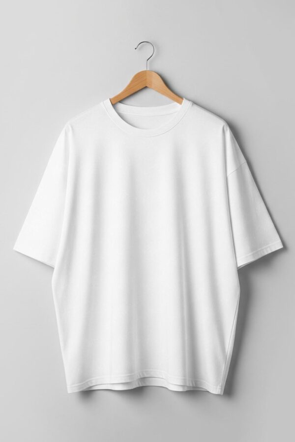 Drop Shoulder(100% Cotton Single Jersey) - White