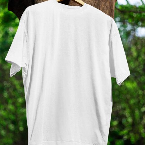 Round Neck(100% Cotton Single Jersey) - White