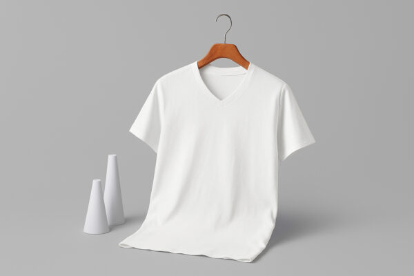 Women's V Neck(100% Cotton Single Jersey) - White