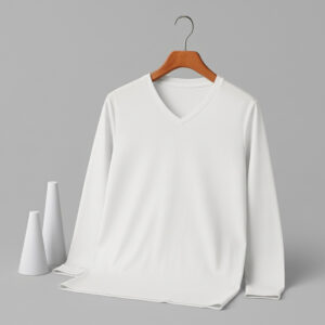 V Neck Full Sleeve (OE Single Jersey) – Off White