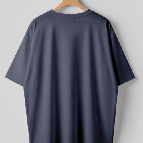 Drop Shoulder(100% Cotton Single Jersey) - Navy