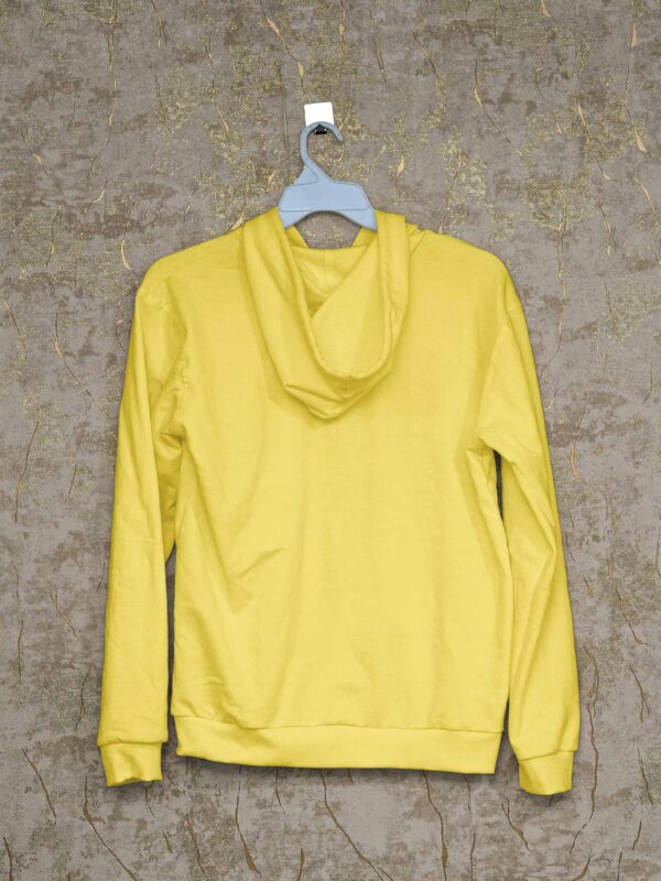10 - Hoodie - Back - Yellow Men’s Hoodie(100% Cotton Fleece) – Yellow