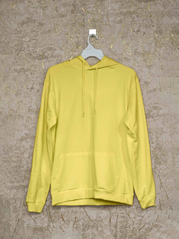 10 - Hoodie - Front - Yellow Men’s Hoodie(100% Cotton Fleece) – Yellow