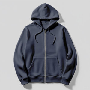 Hoodie With Zip (OE Fleece) – Navy