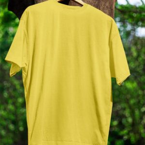 Round Neck(100% Cotton Single Jersey)- Yellow