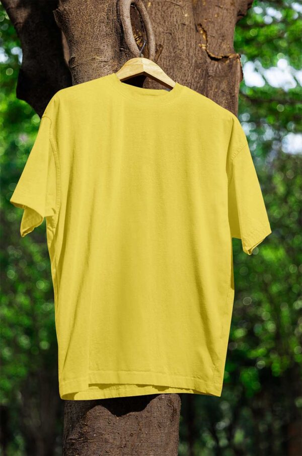 Round Neck(100% Cotton Single Jersey)- Yellow