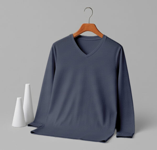 Women's V Neck Full Sleeve (OE Single Jersey) – Navy