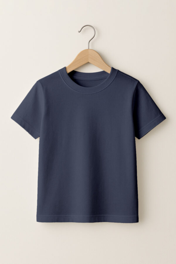 10_-Round_Neck_-_Kids_-navy Kid - Round Neck(OE Single Jersey) - Navy
