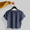 Crop Tees(100% Cotton Fleece)  – Navy