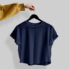 Crop Tees(100% Cotton Fleece)  – Navy